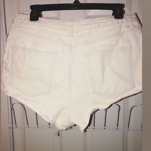 White denim shorts